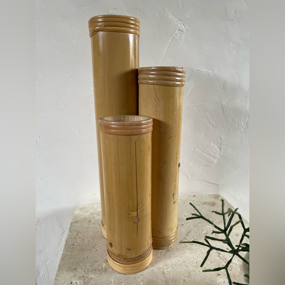 BAMBOO RATTAN | vase for dried florals